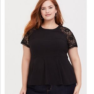 NWT! Torrid Peplum Lace Top (size 3)